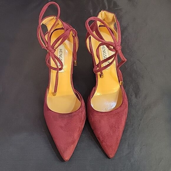 HENGSON LACE UP POINTED-TOE  WOMEN'S SEXY HIGH HEELS PUMP - Picture 3 of 16